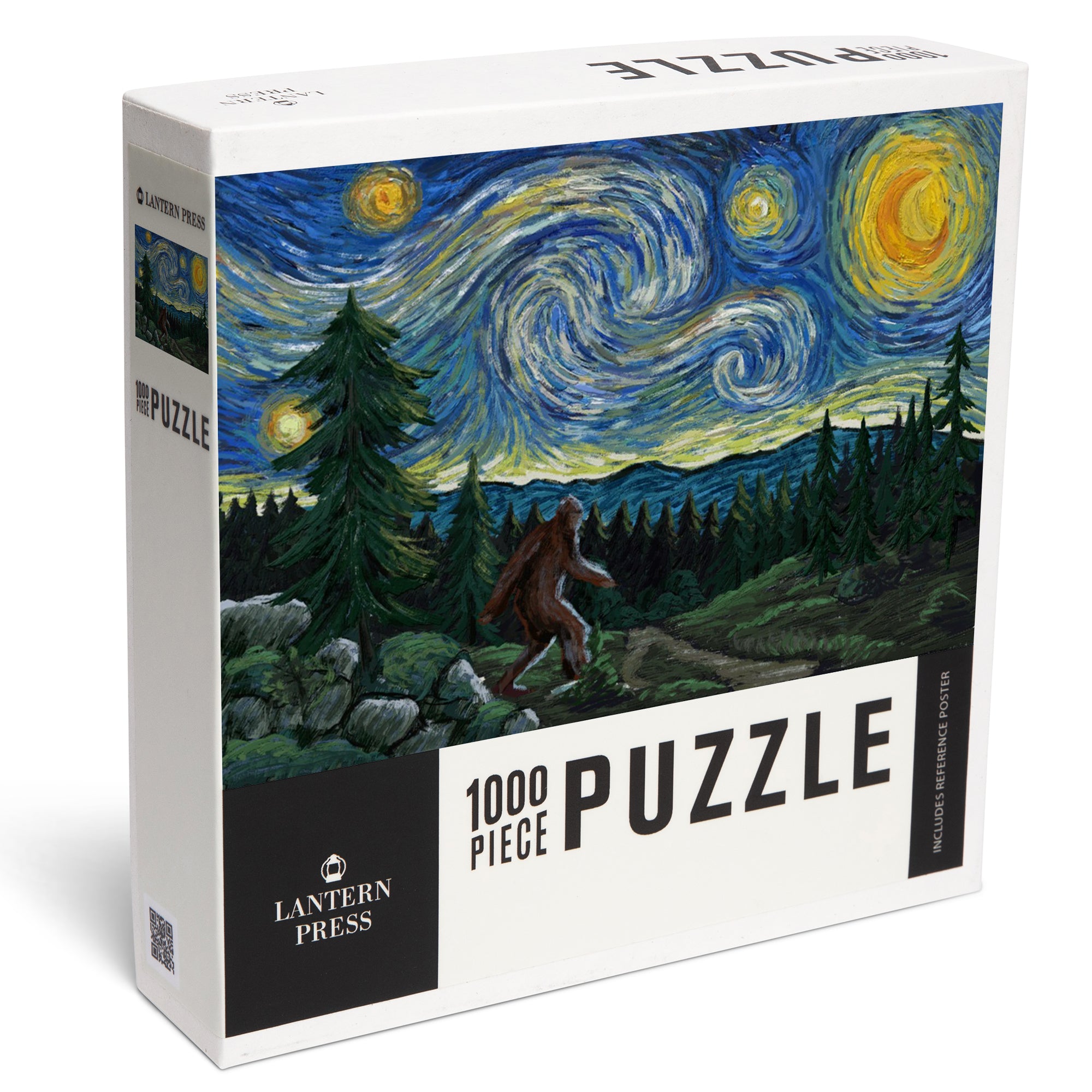 桑山忠明: IN PURSUIT OF LUCIDITY Bigfoot, Starry Night, 1000 piece jigsaw puzzle – Lantern Press