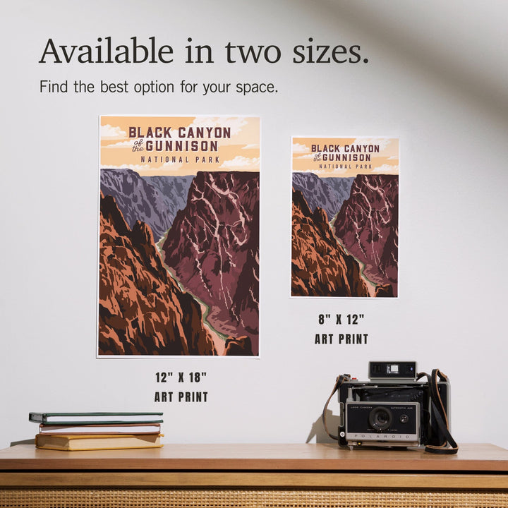 Black Canyon of the Gunnison National Park, Colorado, Painterly National Park Series, Art & Giclee Prints - Lantern Press