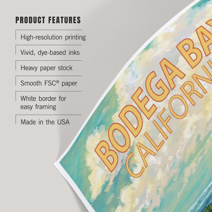 Bodega Bay, California, Camper Van, Art & Giclee Prints - Lantern Press