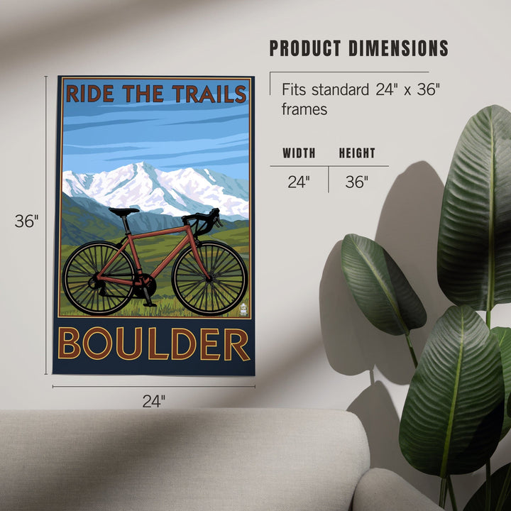 Boulder, Colorado, Mountain Bike, Art & Giclee Prints - Lantern Press