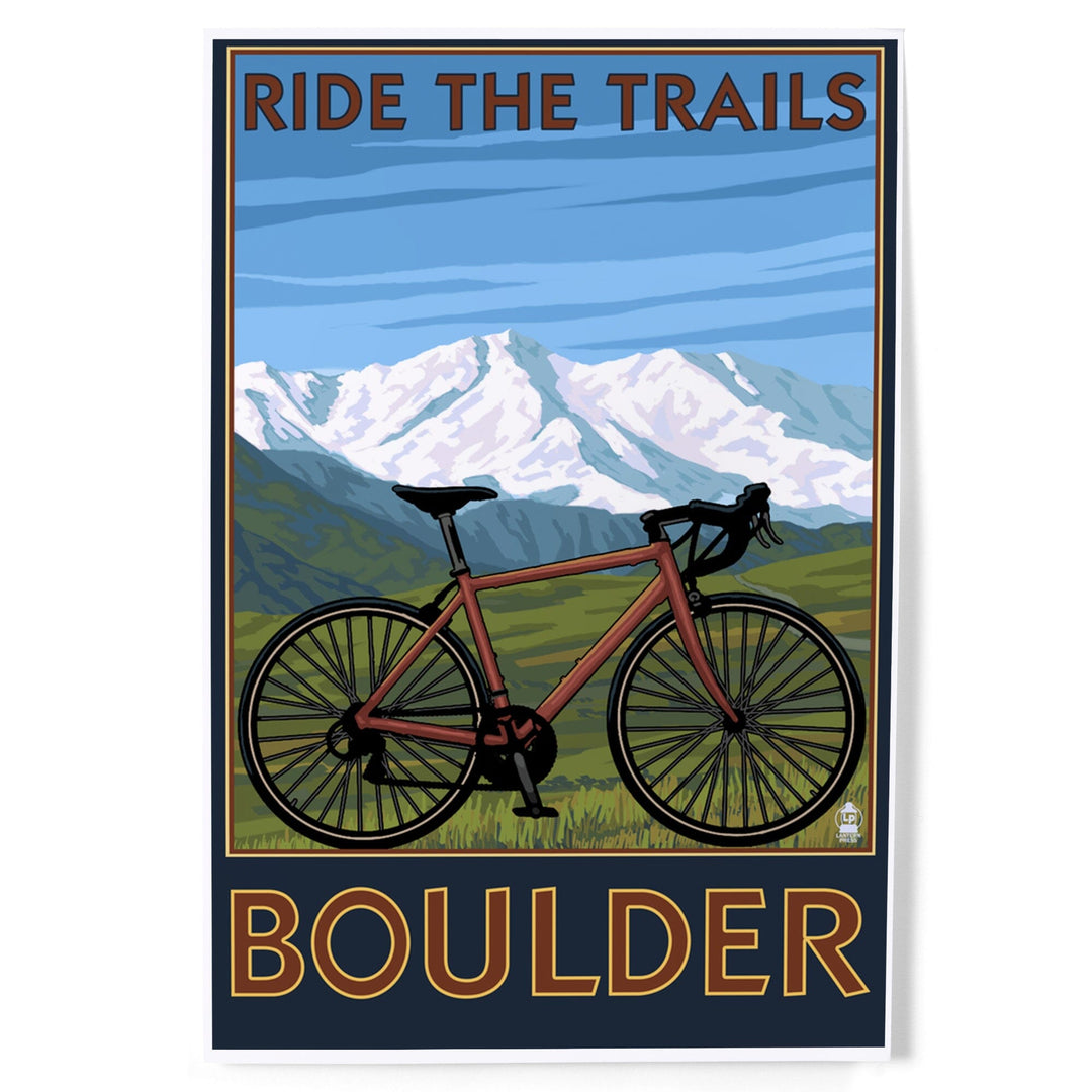 Boulder, Colorado, Mountain Bike, Art & Giclee Prints - Lantern Press