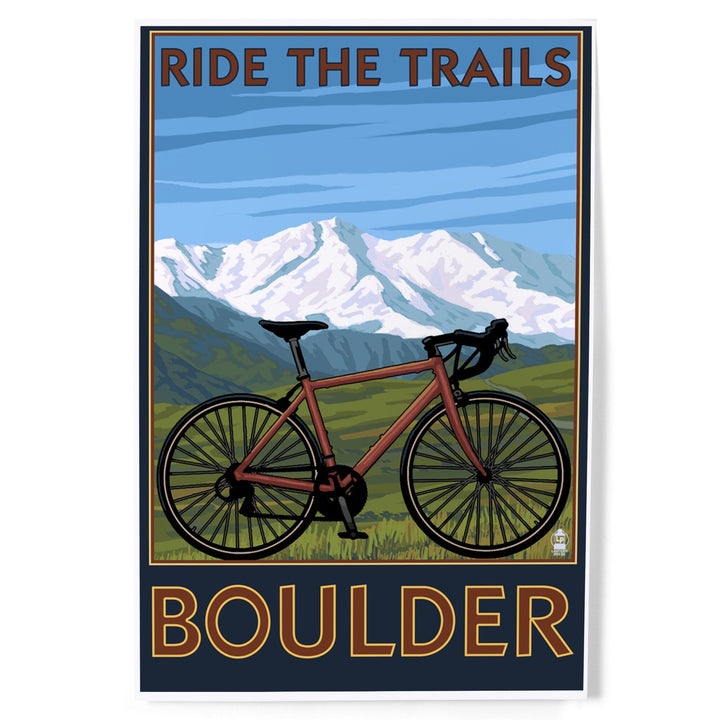 Boulder, Colorado, Mountain Bike, Art & Giclee Prints - Lantern Press