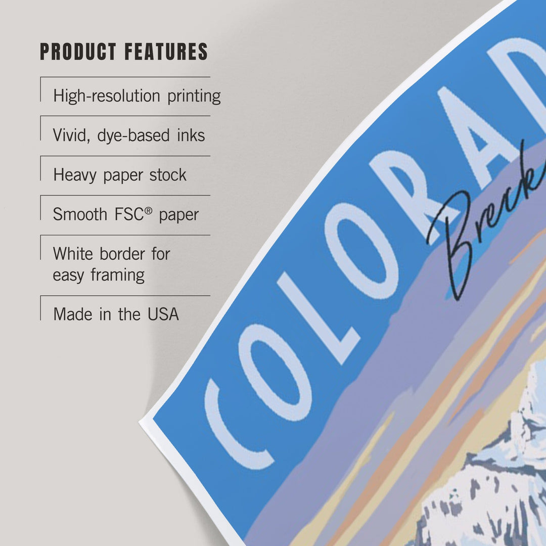 Breckenridge, Colorado, Moose, Winter Scene, Art & Giclee Prints - Lantern Press