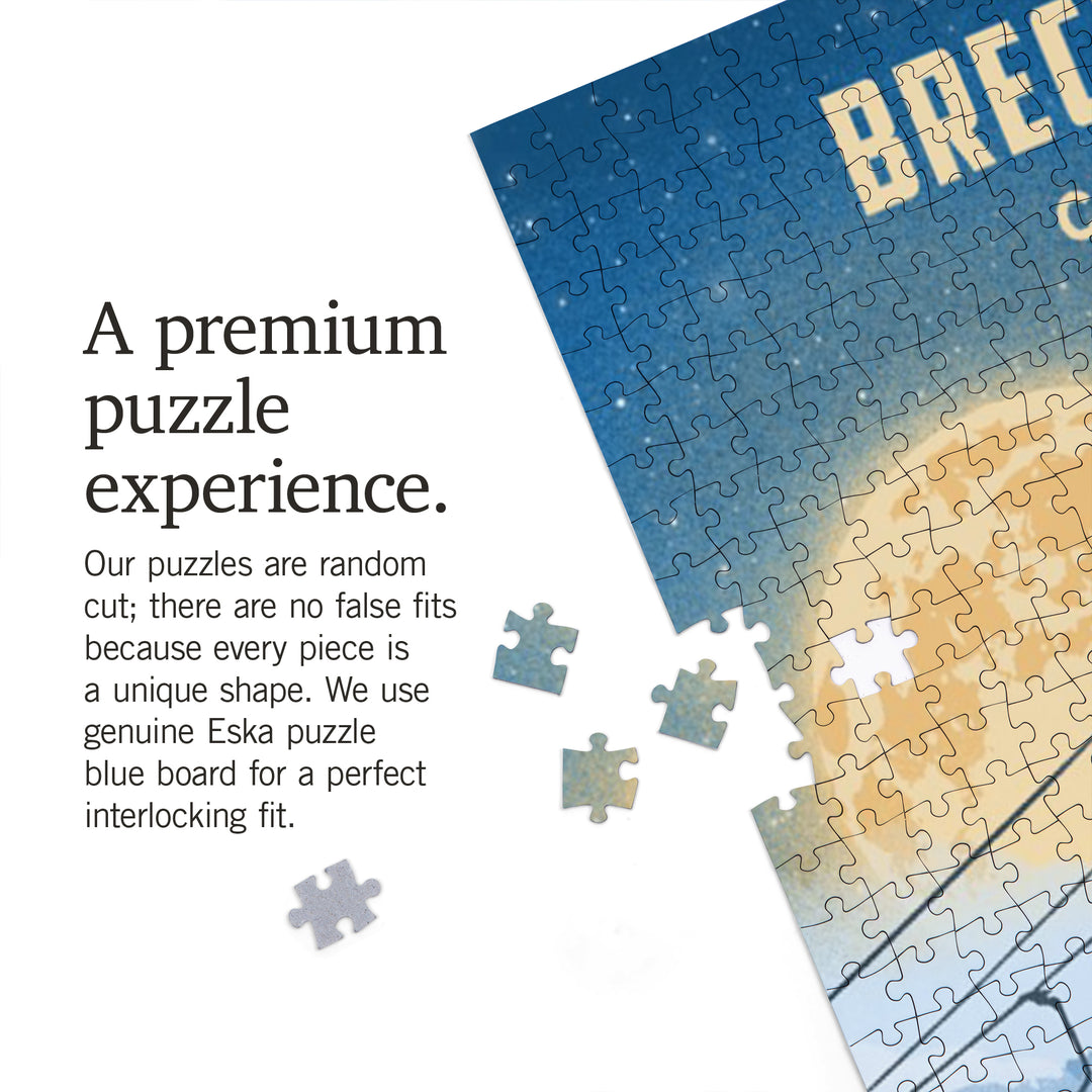 Breckenridge, Colorado, Night Ski, Lithograph, Jigsaw Puzzle Puzzle Lantern Press