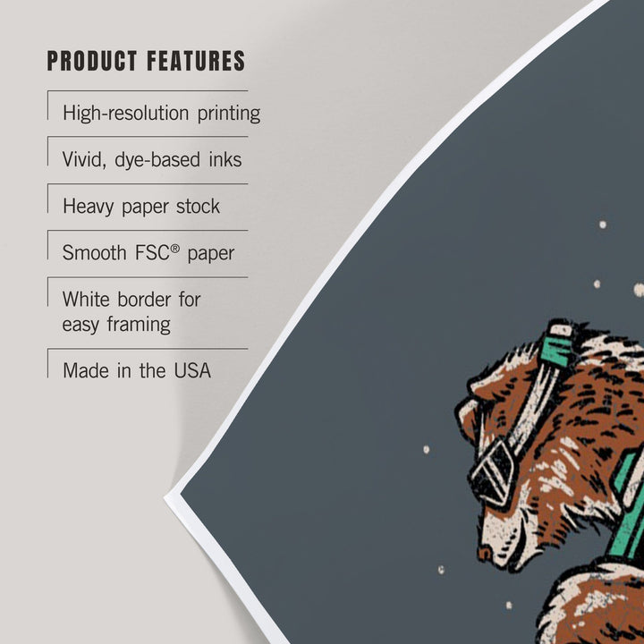 Breckenridge, Colorado, Ski Bear, Art & Giclee Prints - Lantern Press