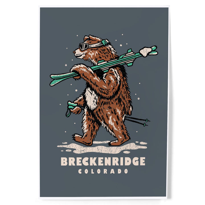 Breckenridge, Colorado, Ski Bear, Art & Giclee Prints - Lantern Press