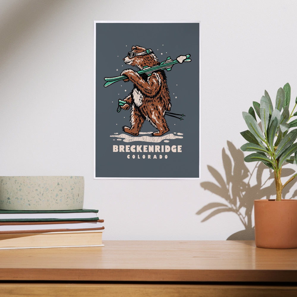 Breckenridge, Colorado, Ski Bear, Art & Giclee Prints - Lantern Press