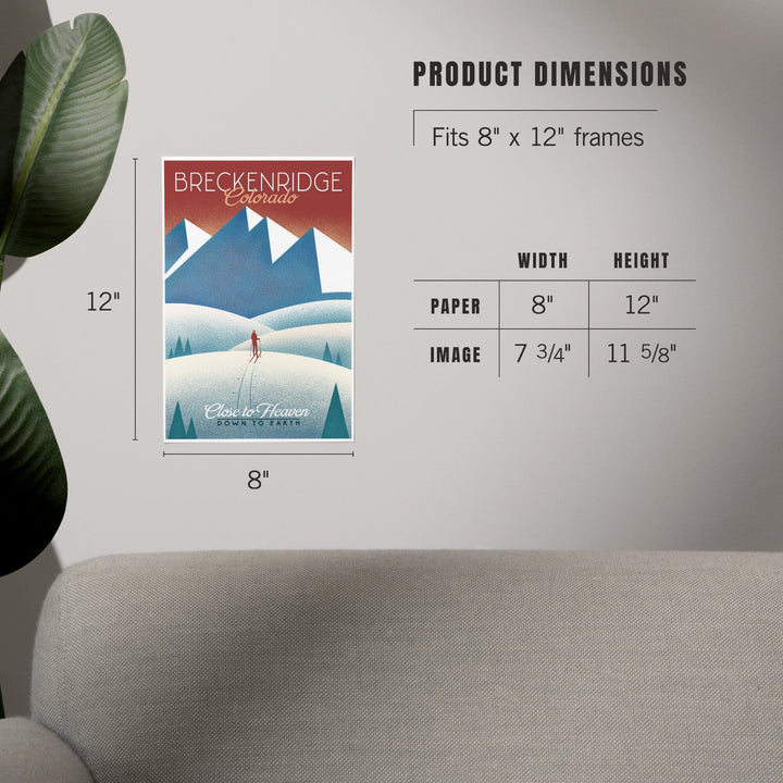 Breckenridge, Colorado, Skier In the Mountains, Litho, Art & Giclee Prints - Lantern Press