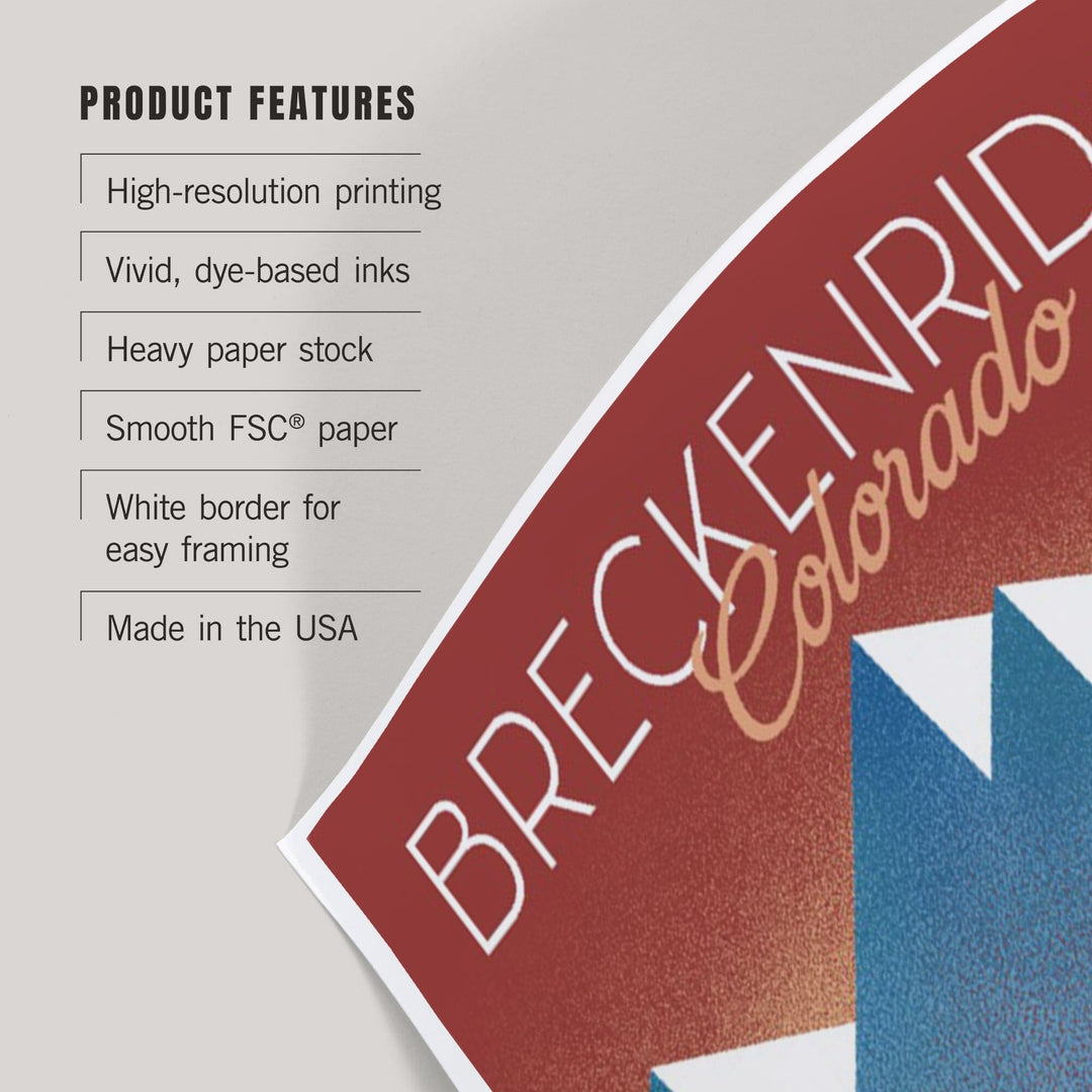 Breckenridge, Colorado, Skier In the Mountains, Litho, Art & Giclee Prints - Lantern Press