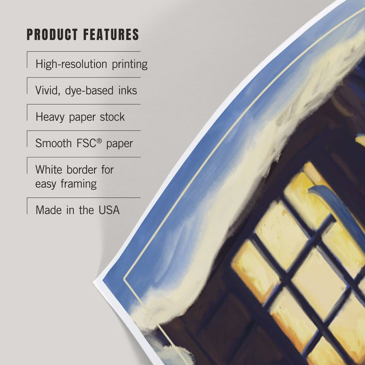 Breckenridge, Colorado, Skis Outside Cabin, Art & Giclee Prints - Lantern Press