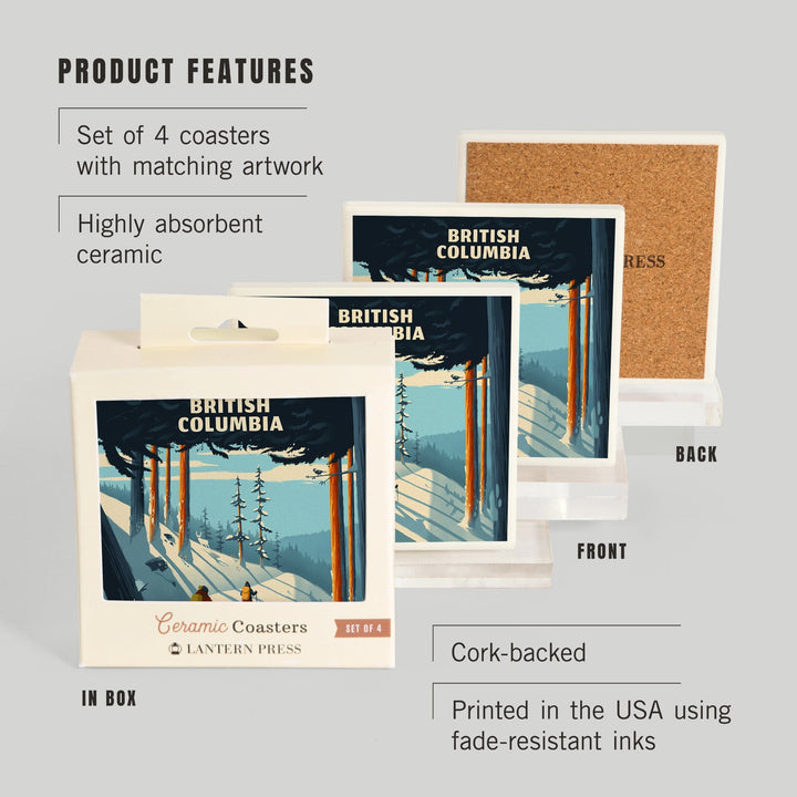 British Columbia, Better on Foot, Snowshoeing, Coasters Coasters Lantern Press