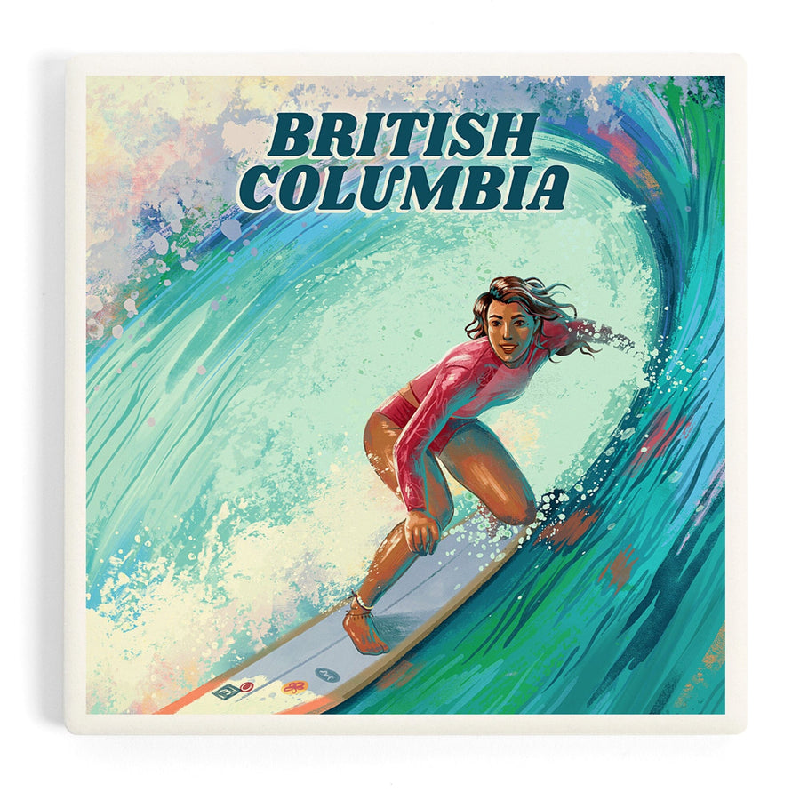 British Columbia, Vitamin Sea, Coastal Series, Surfer Girl, Coasters Coasters Lantern Press