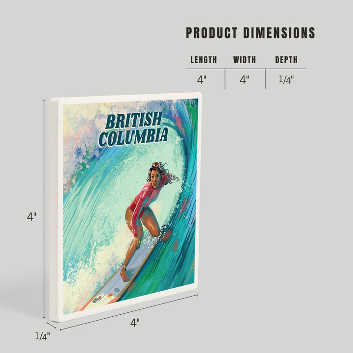 British Columbia, Vitamin Sea, Coastal Series, Surfer Girl, Coasters Coasters Lantern Press