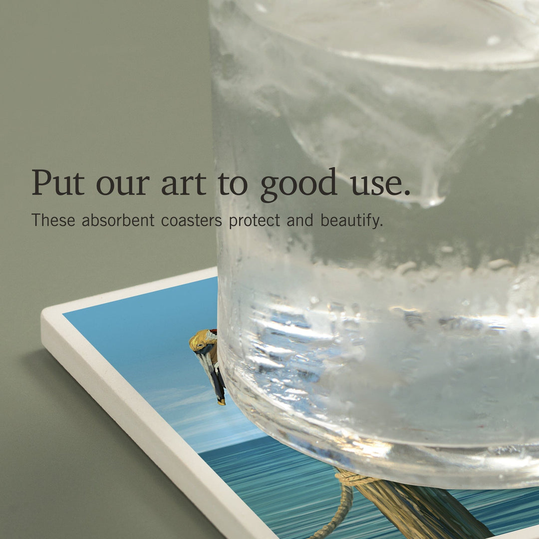 Brown Pelican, Coasters Coasters Lantern Press