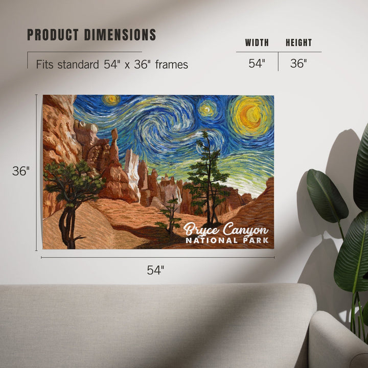 Bryce Canyon National Park, Starry Night National Park Series, Art & Giclee Prints - Lantern Press