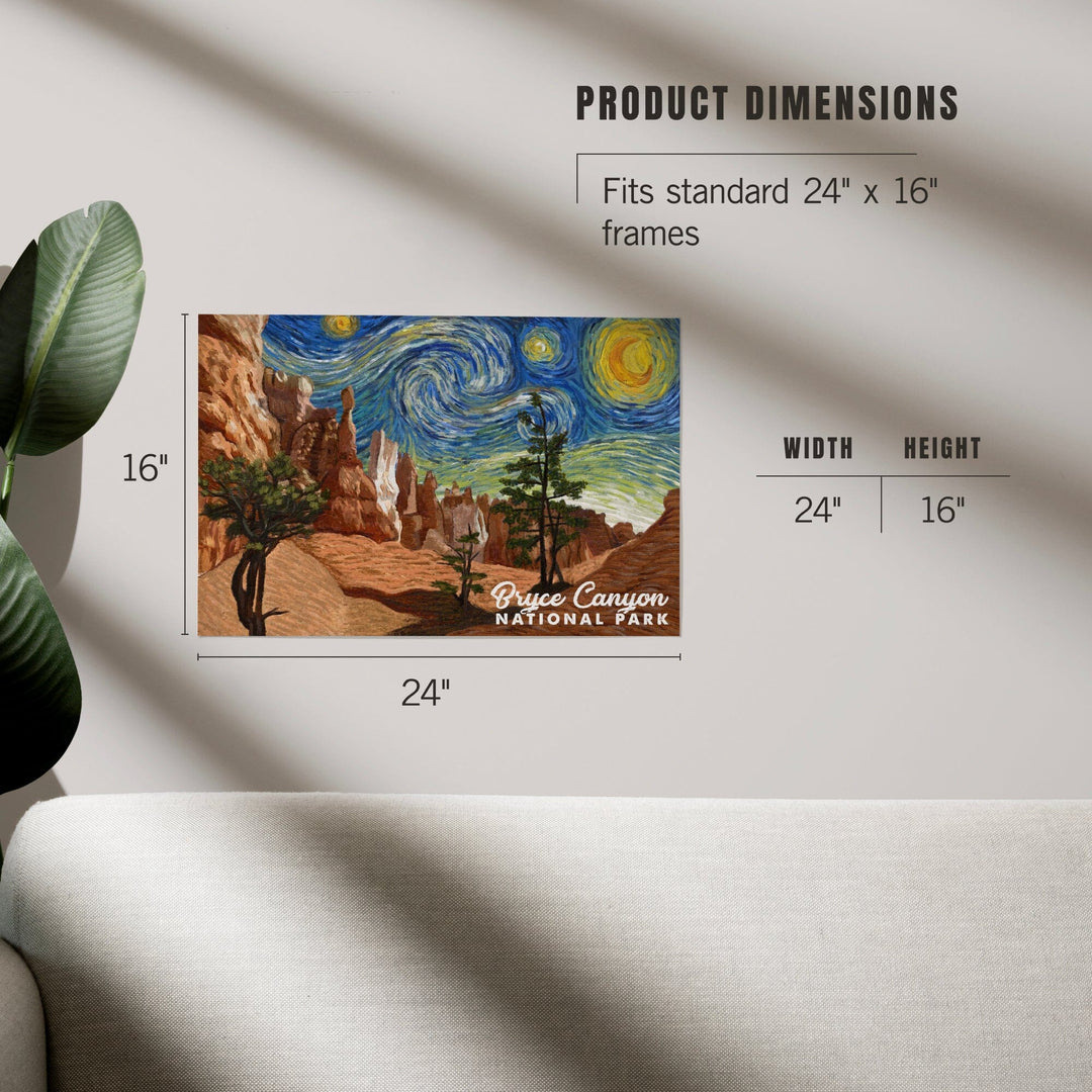 Bryce Canyon National Park, Starry Night National Park Series, Art & Giclee Prints - Lantern Press