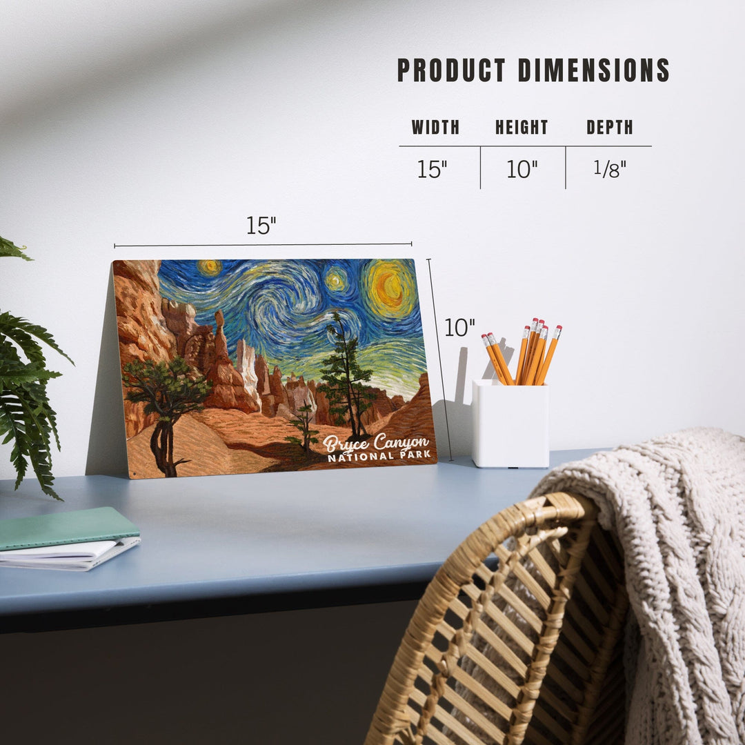 Bryce Canyon National Park, Starry Night National Park Series, Lantern Press Artwork, Wood Signs and Postcards - Lantern Press