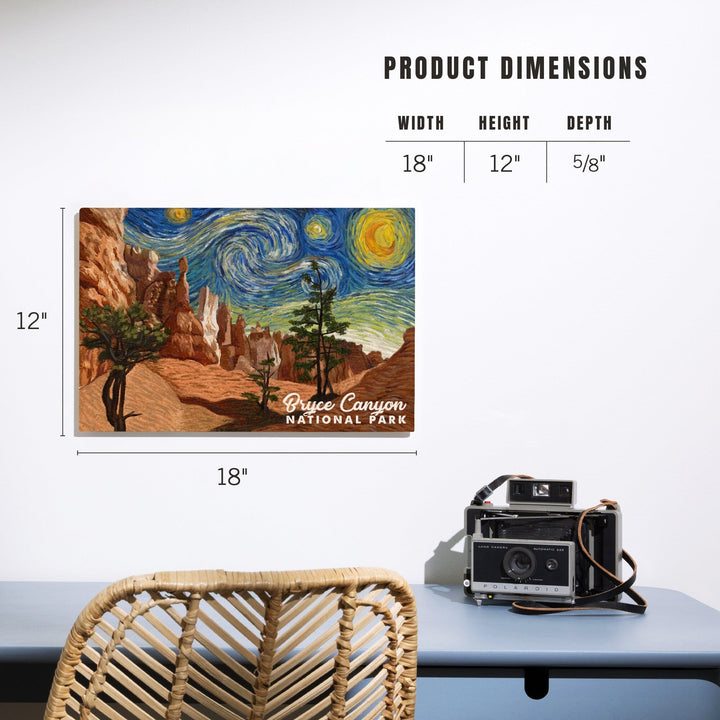 Bryce Canyon National Park, Starry Night National Park Series, Lantern Press Artwork, Wood Signs and Postcards - Lantern Press