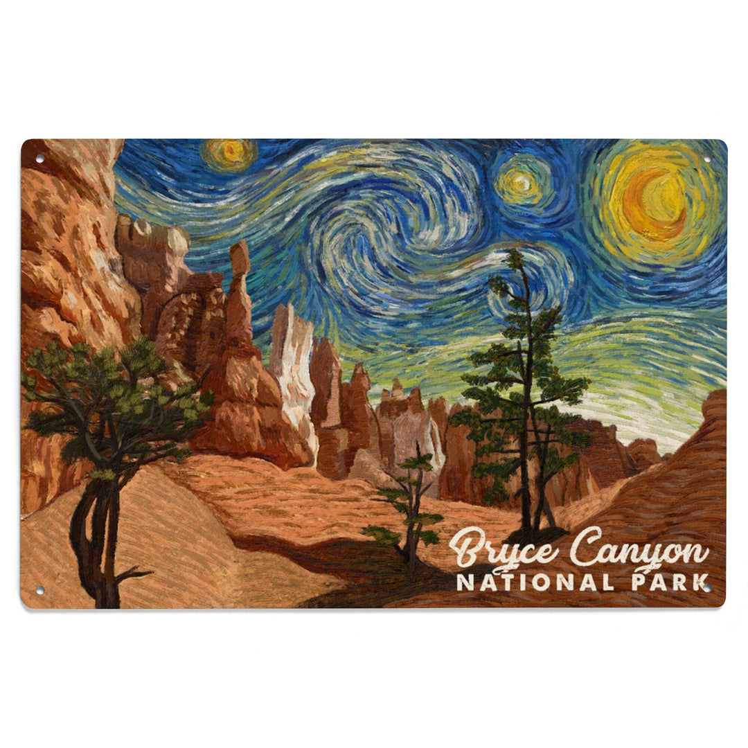 Bryce Canyon National Park, Starry Night National Park Series, Lantern Press Artwork, Wood Signs and Postcards - Lantern Press