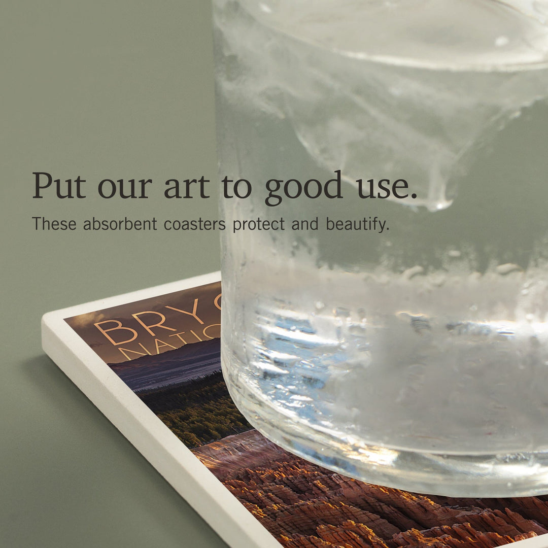 Bryce Canyon National Park, Utah, Canyon Sunset, Coasters Coasters Lantern Press