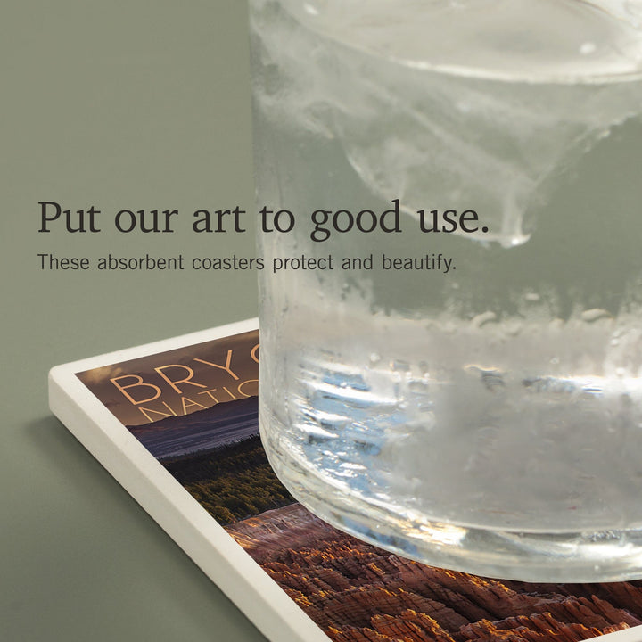 Bryce Canyon National Park, Utah, Canyon Sunset, Coasters Coasters Lantern Press