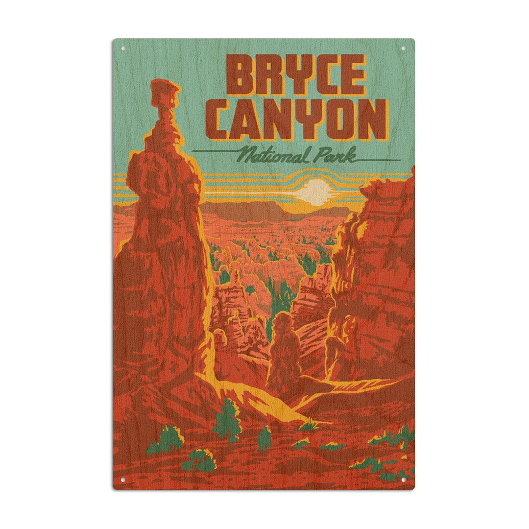 Bryce Canyon National Park, Utah, Explorer Series, Bryce Canyon, Lantern Press Artwork, Wood Signs and Postcards - Lantern Press