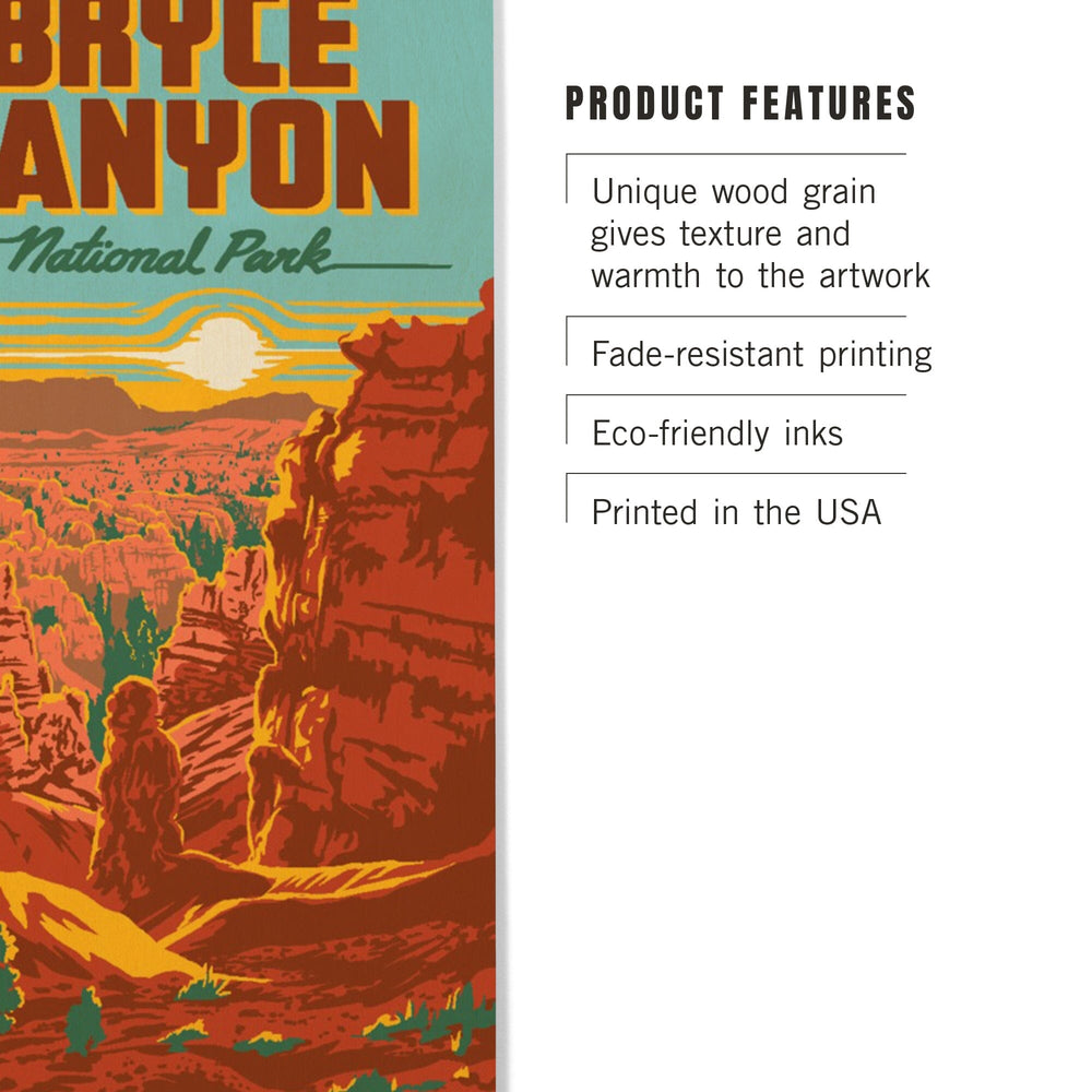 Bryce Canyon National Park, Utah, Explorer Series, Bryce Canyon, Lantern Press Artwork, Wood Signs and Postcards - Lantern Press
