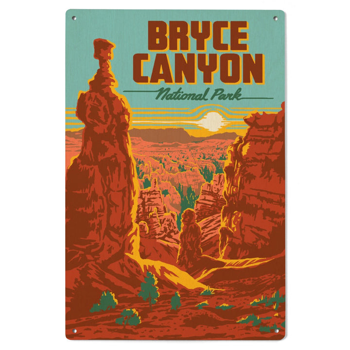 Bryce Canyon National Park, Utah, Explorer Series, Bryce Canyon, Lantern Press Artwork, Wood Signs and Postcards - Lantern Press