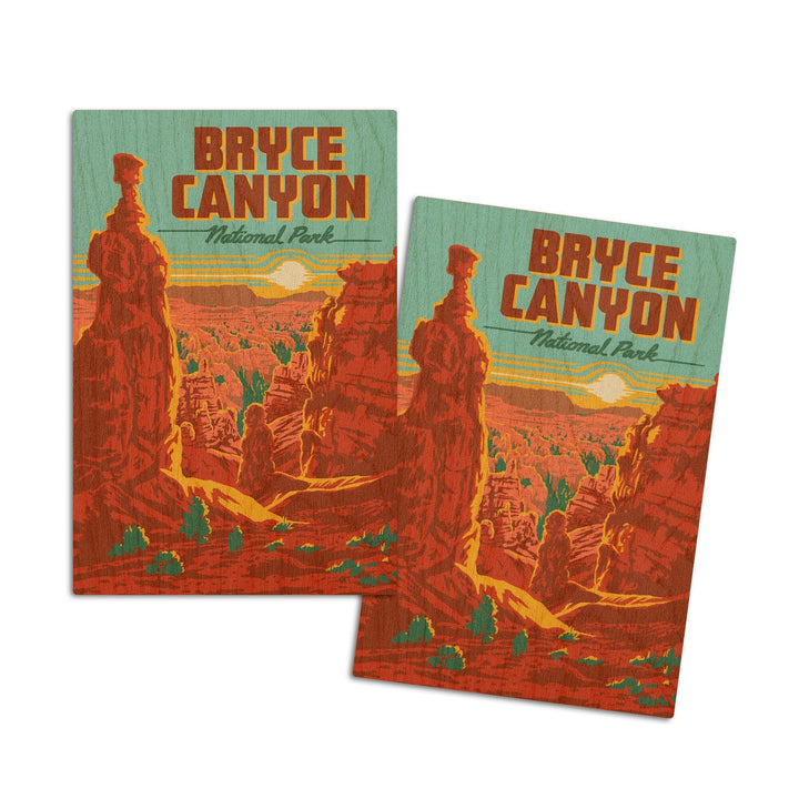 Bryce Canyon National Park, Utah, Explorer Series, Bryce Canyon, Lantern Press Artwork, Wood Signs and Postcards - Lantern Press