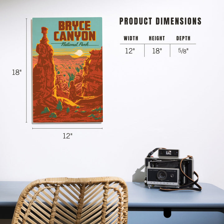 Bryce Canyon National Park, Utah, Explorer Series, Bryce Canyon, Lantern Press Artwork, Wood Signs and Postcards - Lantern Press