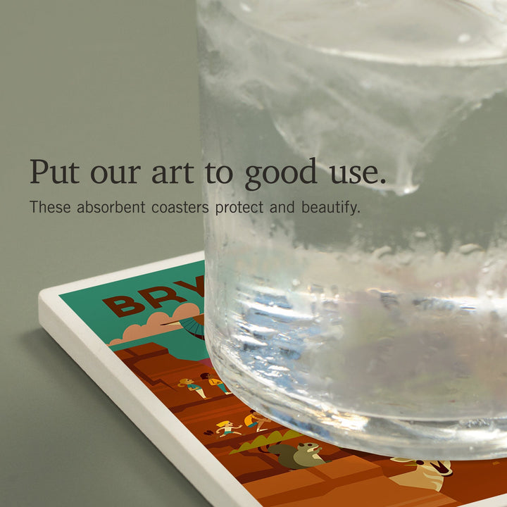 Bryce Canyon National Park, Utah, Geometric National Park Series, Coasters Coasters Lantern Press