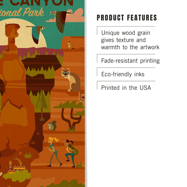 Bryce Canyon National Park, Utah, Geometric National Park Series, Lantern Press Artwork, Wood Signs and Postcards - Lantern Press