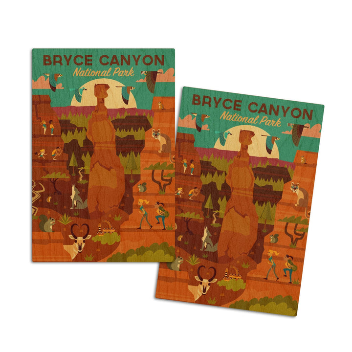 Bryce Canyon National Park, Utah, Geometric National Park Series, Lantern Press Artwork, Wood Signs and Postcards - Lantern Press