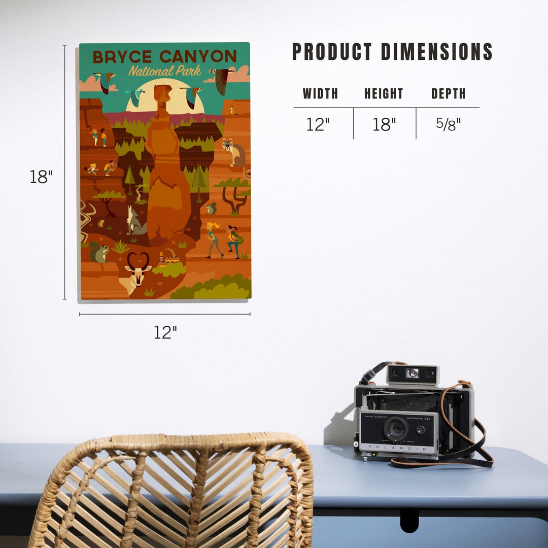 Bryce Canyon National Park, Utah, Geometric National Park Series, Lantern Press Artwork, Wood Signs and Postcards - Lantern Press