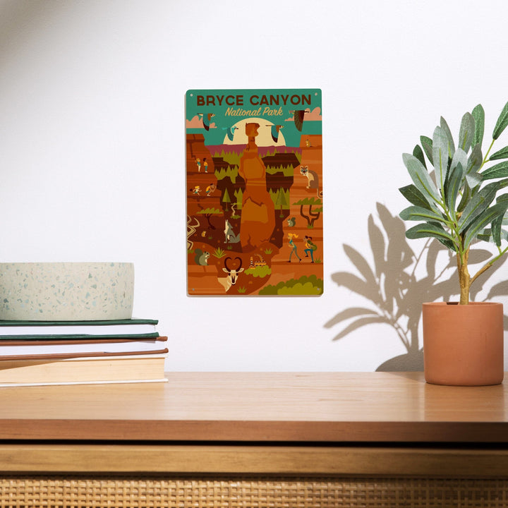 Bryce Canyon National Park, Utah, Geometric National Park Series, Lantern Press Artwork, Wood Signs and Postcards - Lantern Press