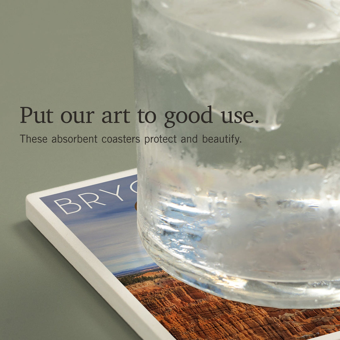 Bryce Canyon National Park, Utah, Hot Air Balloons, Coasters Coasters Lantern Press