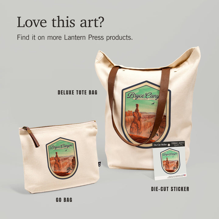 Bryce Canyon National Park, Utah, Lithograph, Contour, Vinyl Sticker Sticker Lantern Press