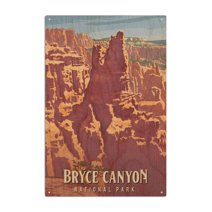 Bryce Canyon National Park, Utah, Painterly National Park Series, Wood Signs and Postcards - Lantern Press