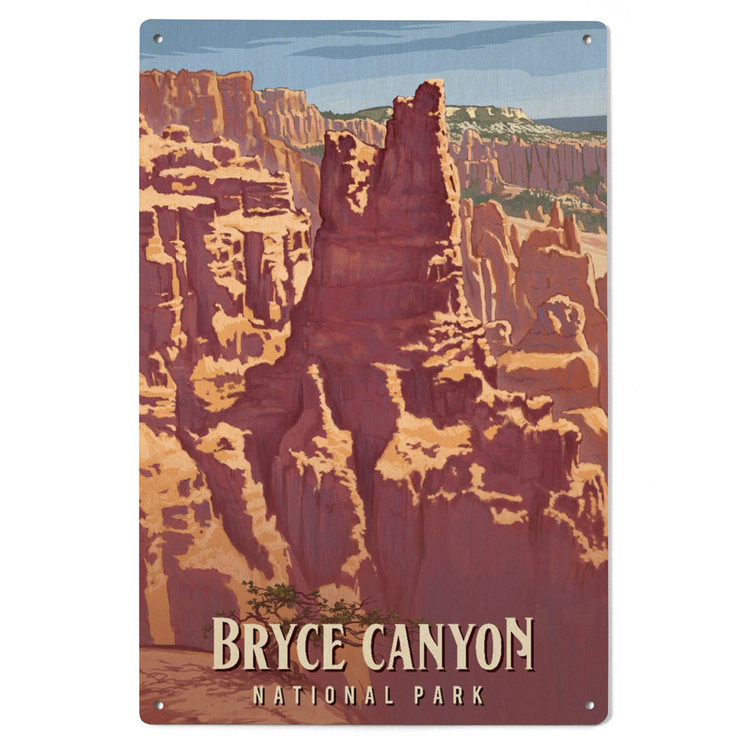 Bryce Canyon National Park, Utah, Painterly National Park Series, Wood Signs and Postcards - Lantern Press