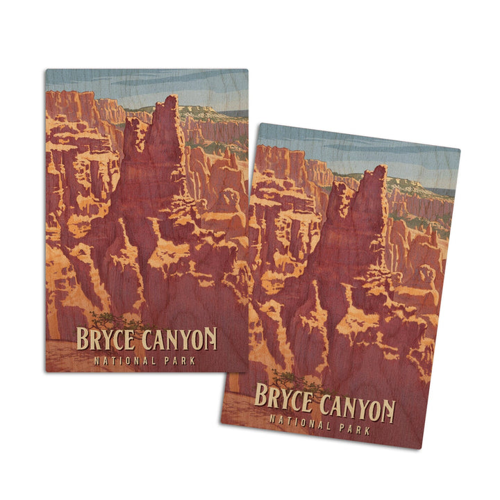 Bryce Canyon National Park, Utah, Painterly National Park Series, Wood Signs and Postcards - Lantern Press