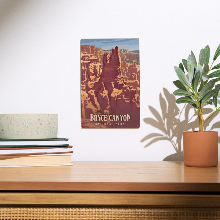 Bryce Canyon National Park, Utah, Painterly National Park Series, Wood Signs and Postcards - Lantern Press
