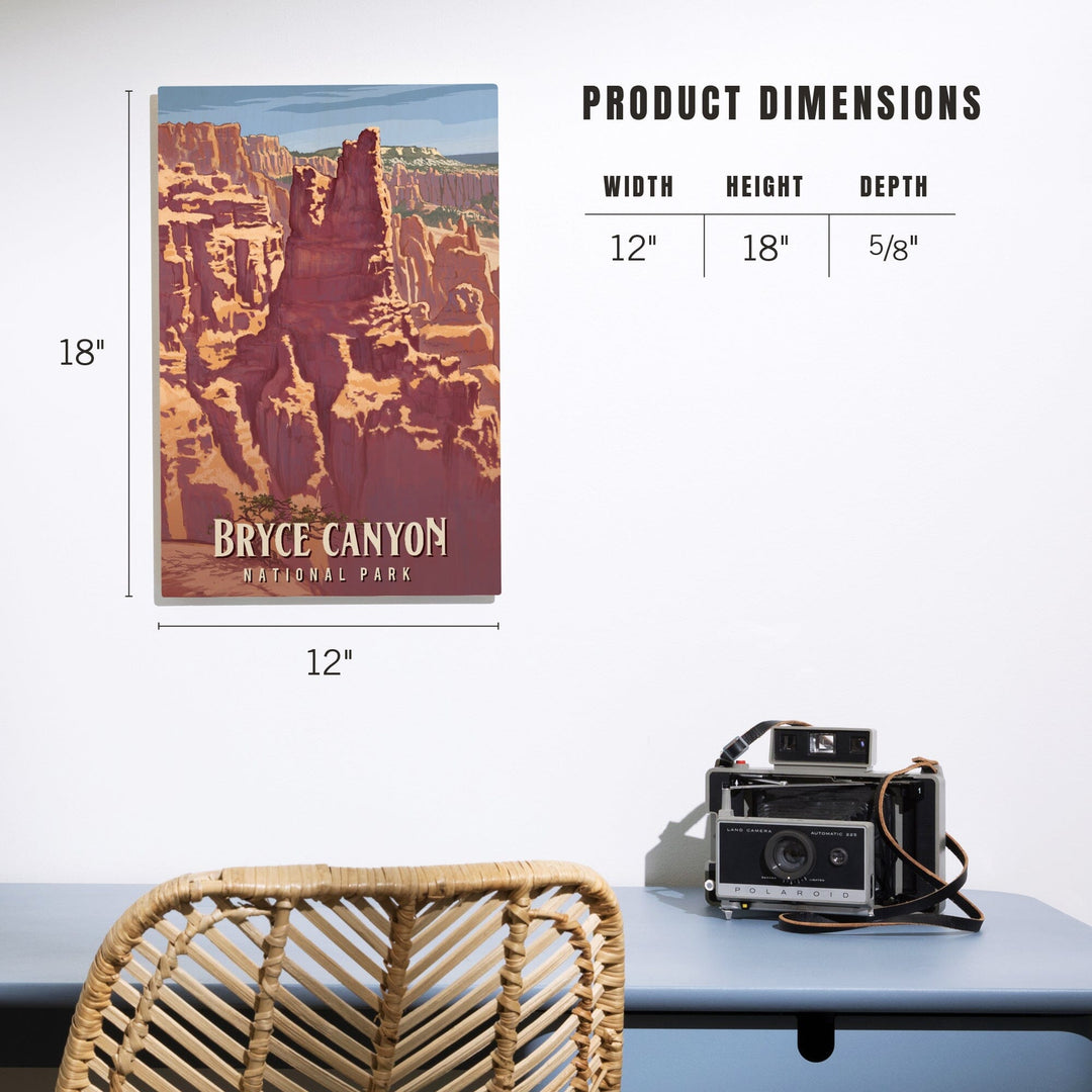 Bryce Canyon National Park, Utah, Painterly National Park Series, Wood Signs and Postcards - Lantern Press