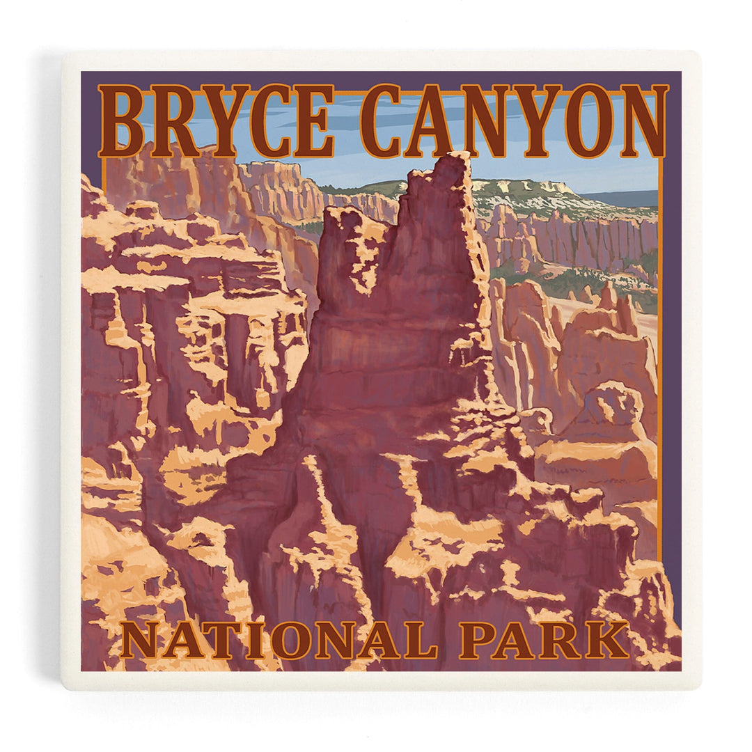 Bryce Canyon National Park, Utah, Scene #1, Painterly Series, Coasters Coasters Lantern Press