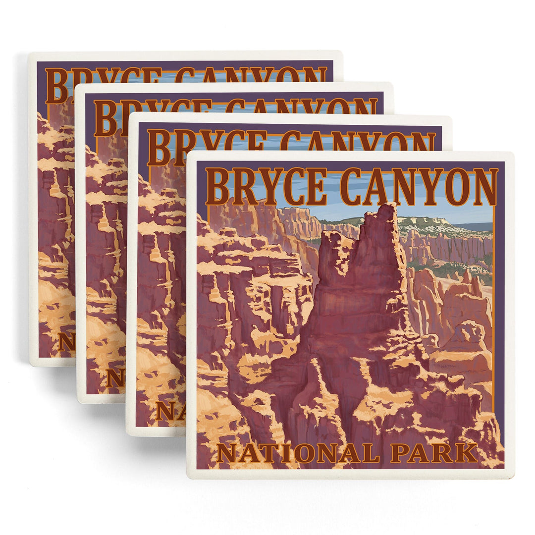 Bryce Canyon National Park, Utah, Scene #1, Painterly Series, Coasters Coasters Lantern Press