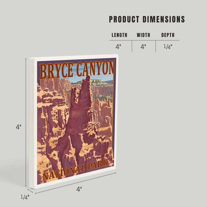 Bryce Canyon National Park, Utah, Scene #1, Painterly Series, Coasters Coasters Lantern Press