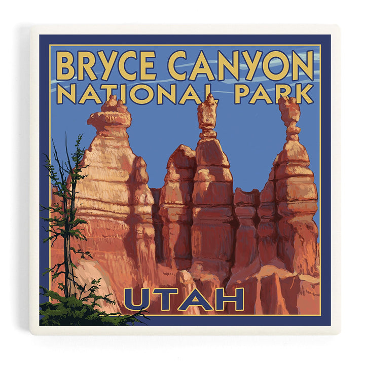 Bryce Canyon National Park, Utah, Summer #2, Coasters Coasters Lantern Press Coaster