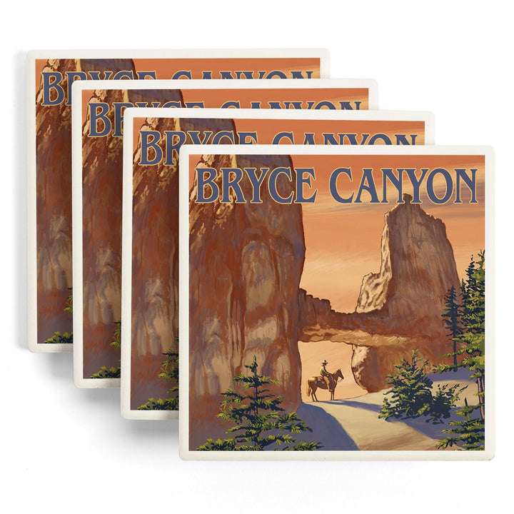 Bryce Canyon National Park, Utah, Tower Bridge, Painterly Series, Coasters Coasters Lantern Press