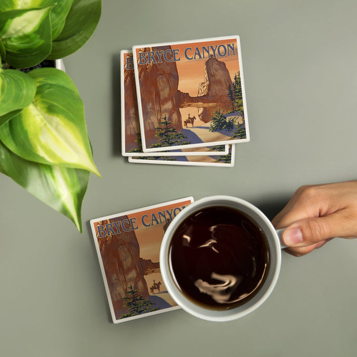 Bryce Canyon National Park, Utah, Tower Bridge, Painterly Series, Coasters Coasters Lantern Press