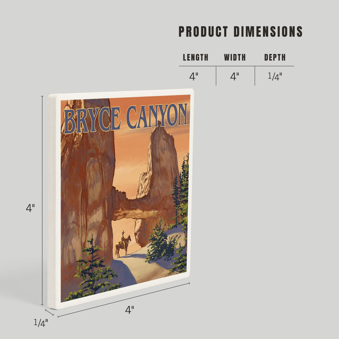 Bryce Canyon National Park, Utah, Tower Bridge, Painterly Series, Coasters Coasters Lantern Press