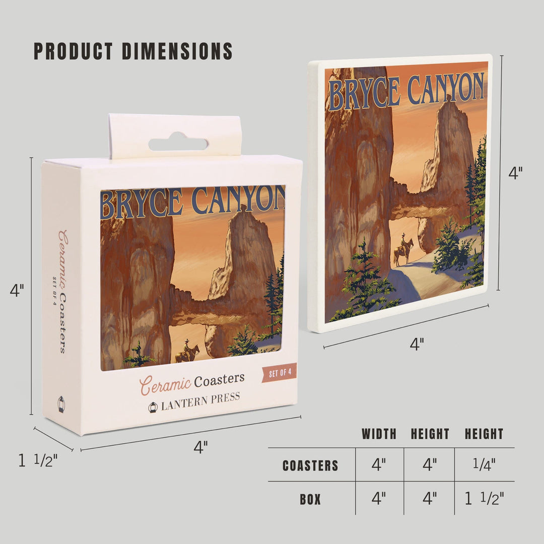 Bryce Canyon National Park, Utah, Tower Bridge, Painterly Series, Coasters Coasters Lantern Press